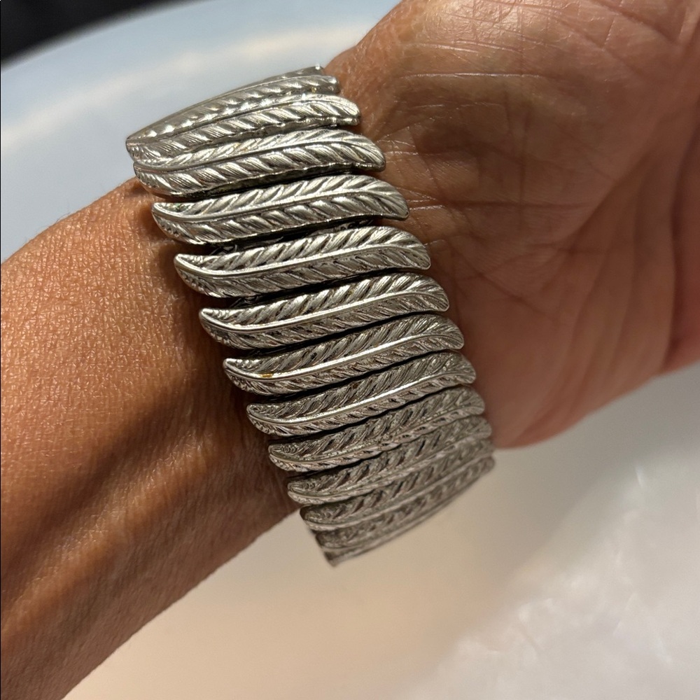 Crown Trifari Vintage Silver Tone Bracelet